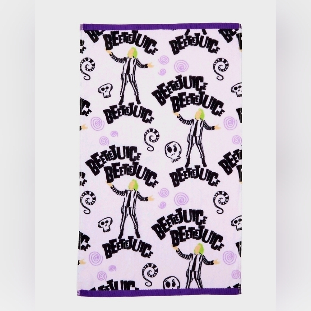 New BeetleJuice Hand 2 pack towel, Halloween Christmas Summer 100% cotton, 25×15
